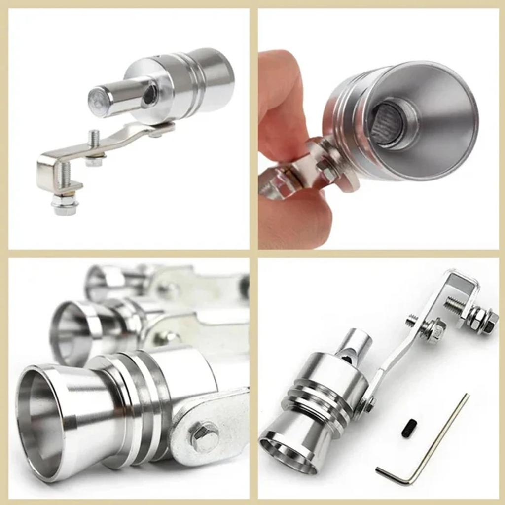 Свисток, имитирующий звук турбины автомобиля, универсальный глушитель турбо-патрубка из алюминиевого сплава, свисток для выхлопной трубы, имитирующий звук турбины, свисток-симулятор клапана