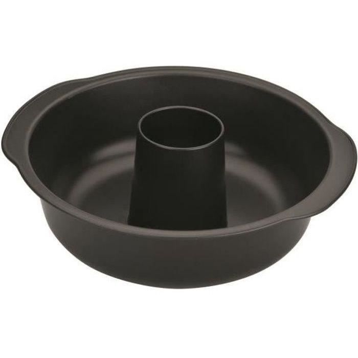 Moule à savarin - IBILI - 24 x 8 cm - Métal antiadhérent - Anses intégrées - Noir