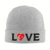 LOVE Турция Шапки-бини Шапки с принтами Череп Шапки-бини Зимние Хип-хоп Взрослые Унисекс K-pop Эластичная шапка