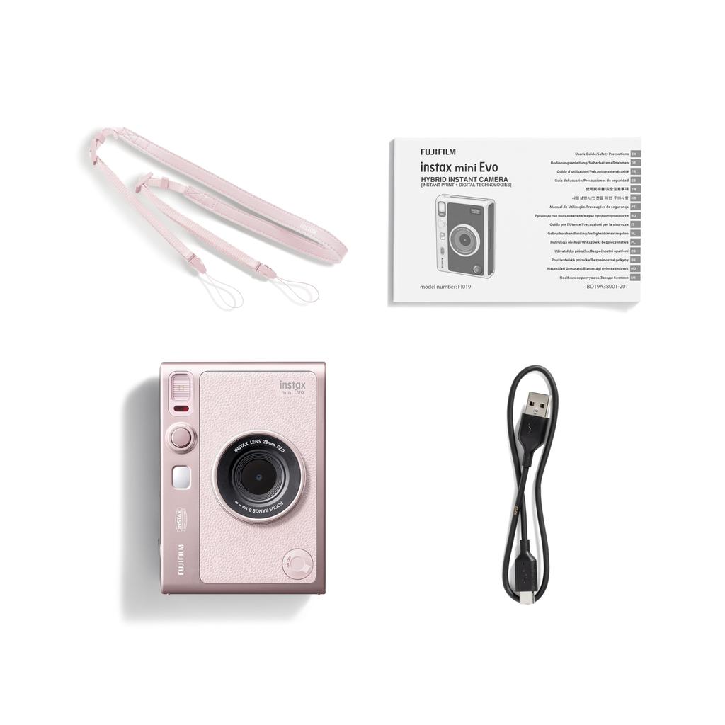 Fujifilm Instax Evo Hybrid Instant Camera instax mini Evo Pink INS MINI EVO G PK C instax mini Evo G PK (Instant Camera/Smartphone Printer/Digital