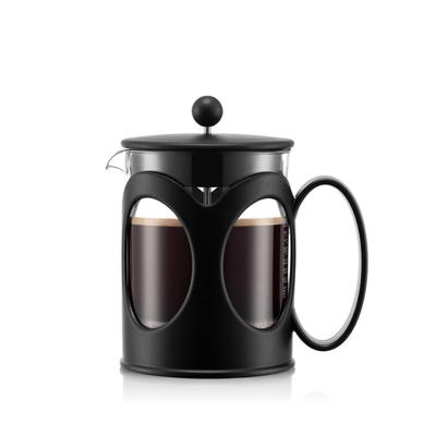 Кофеварка BODUM Coffee Press KENYA Kenya French Press Coffee Maker 500 мл Черный фильтр из нержавеющей стали Стеклянный стакан Кофе погружного типа [Подлинный