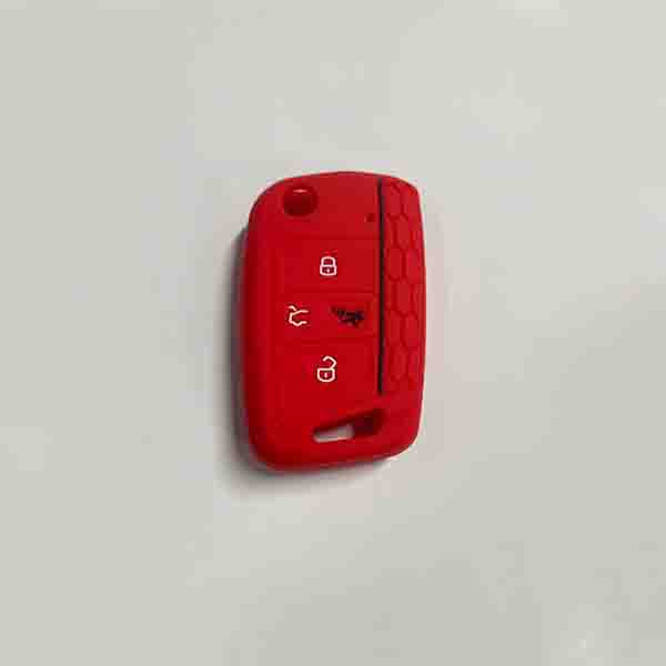 Силиконовый чехол для ключей с 3 кнопками, чехол-брелок для VW Golf 7 Mk7, аксессуары для защиты ключей автомобиля