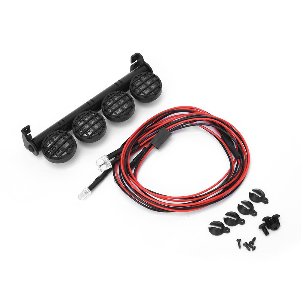 5V 22MM Large RC Car Roof Lights Bar LED Lamp for RGT 1 10 RC 136100 Crawler Car Upgraded AccessoriesBlack FZ0032