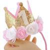 Детская шляпа для дня рождения, корона для девочки 1, 2, 3 лет, корона для принцессы, головной убор с милым украшением для вечеринки по случаю дня рождения ребенка