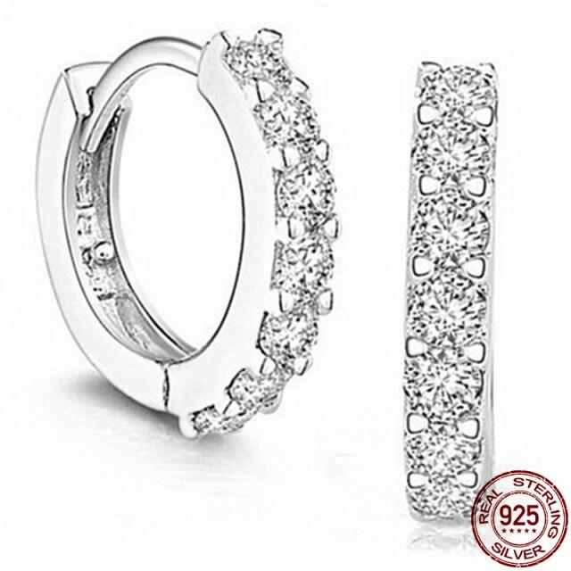 100 %Real 925 Sterling Silver 11 Style Classics Heart Zircon Earrings Are Suitable As Birthday Gifts For Girls Fashion Jewelry