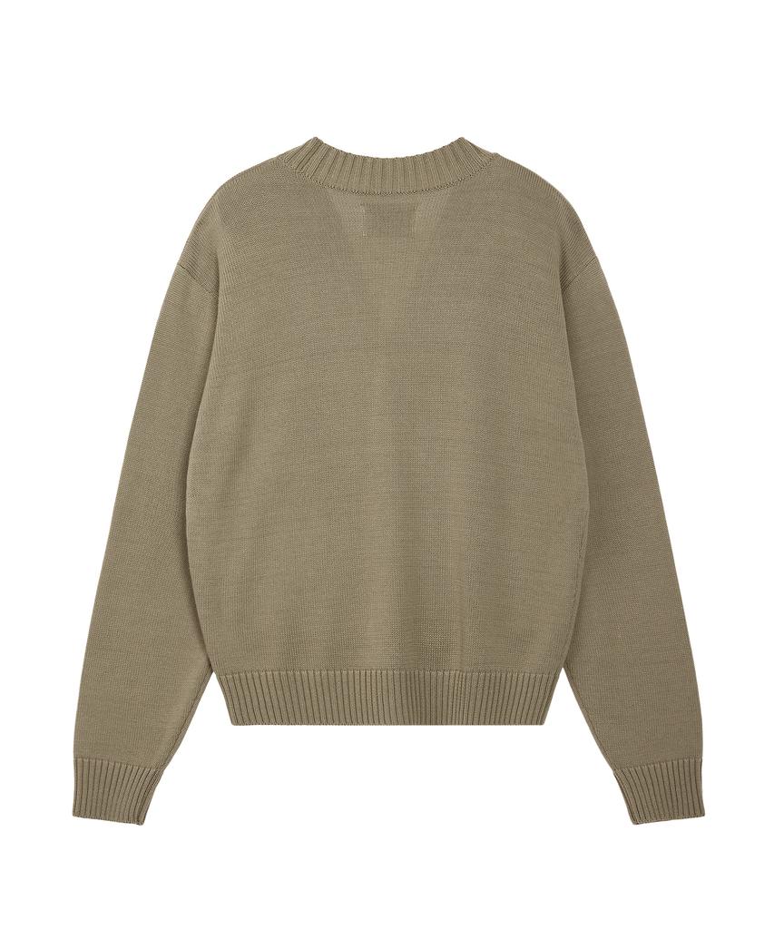 Rest&Recreation V-Neck Knit Cardigan - Khaki Brown