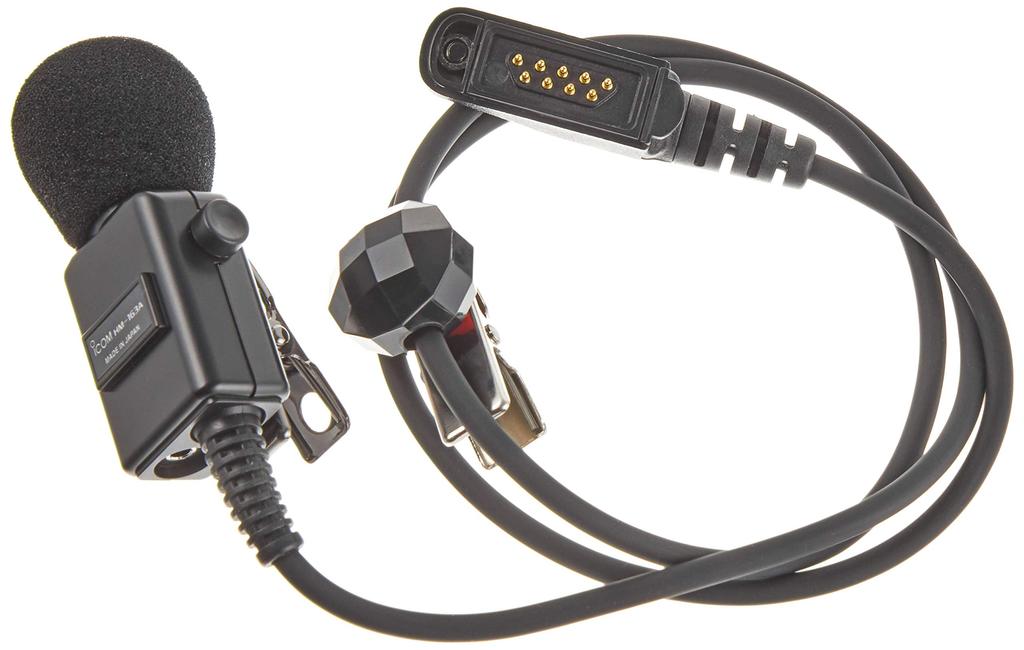 Icom Tie Pin Microphone with Waterproof Switch HM-163A connector/PTT
