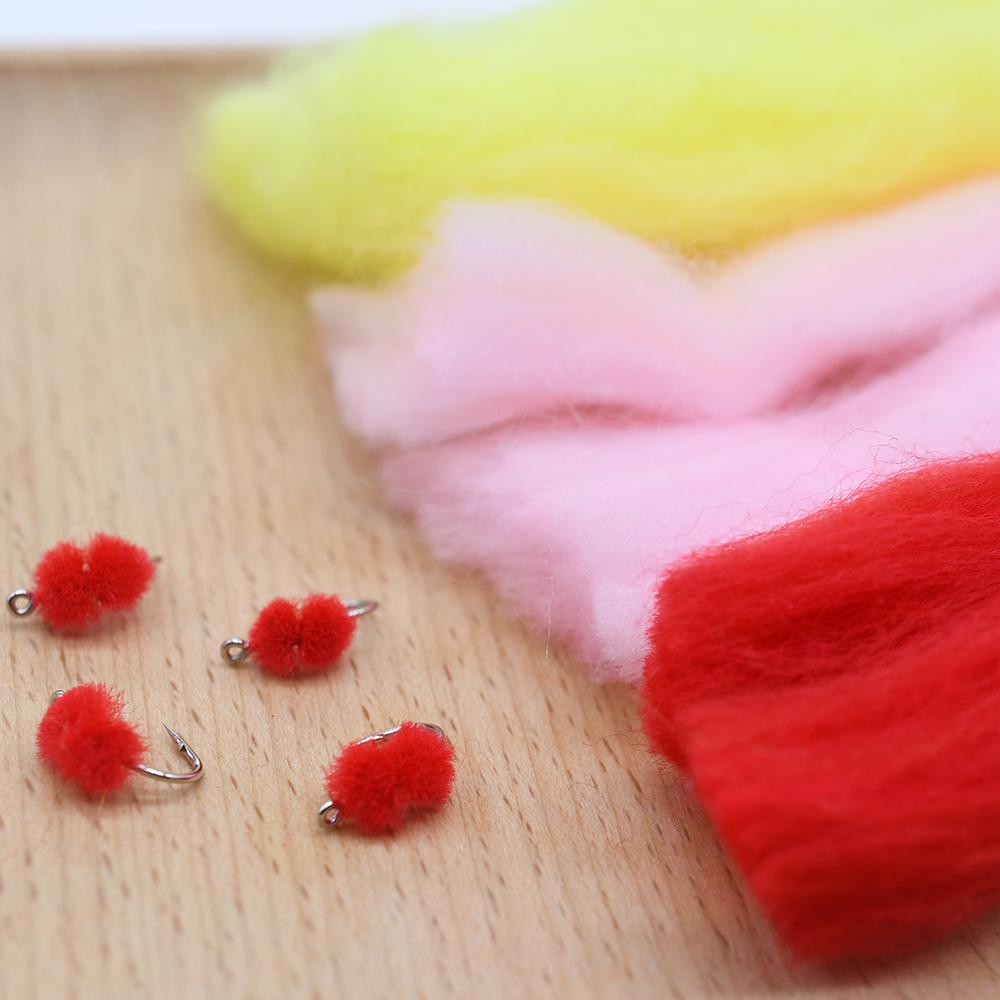 MNFT 8 упаковок Мягкая цветная пряжа Egg Yarn Светящаяся пряжа Fiber Baitfish Lure Парашютный материал для вязания мушек Стримерные мушки