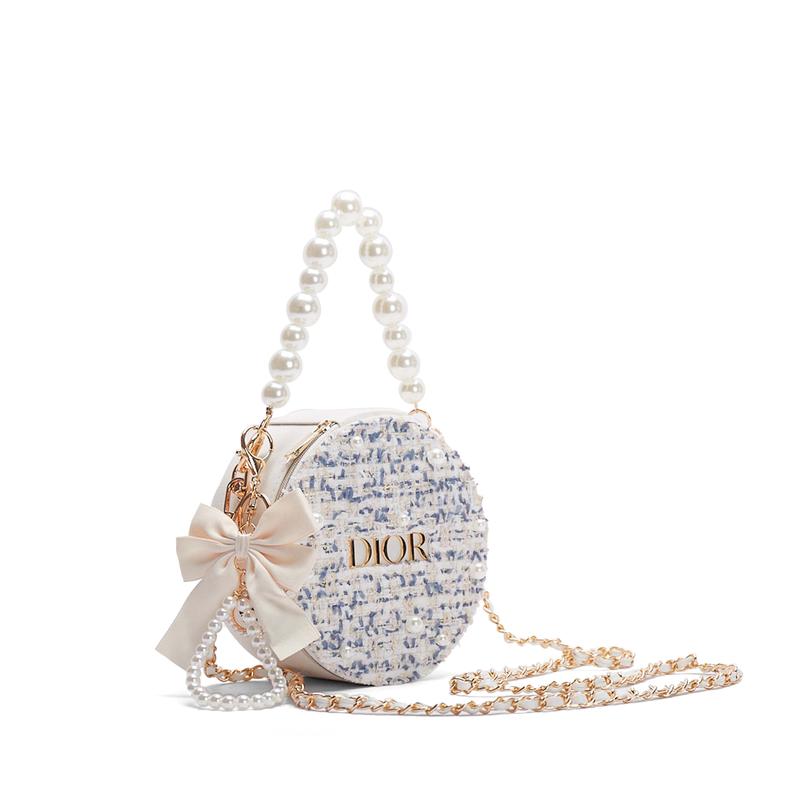 Dior Стильная косметичка своими руками «Пузырьковая медуза» Туманно-синяя Сумка через плечо для девочек Хранение и портативность Полиэфирное волокно Высококачественная Универсальная Старая