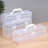 Clear Stationery Box Portable Jewelry Case Multi-Function Storage Box  Kitchen
