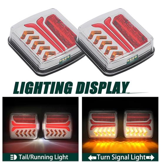 Wireless Magnetic Trailer Light IP67 Waterproof Tail Lamp Rechargeable LED Stop/Turn/Tail Lights Kit for Truck Trailers RVs Boats