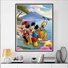Disney Алмазная мозаика Микки Минни и Плуто Иллюстрация путешествия в Неаполь Настенное украшение Полная выкладка алмазами Вышивка крестом Сделай сам Подарок, Украшение для дома
