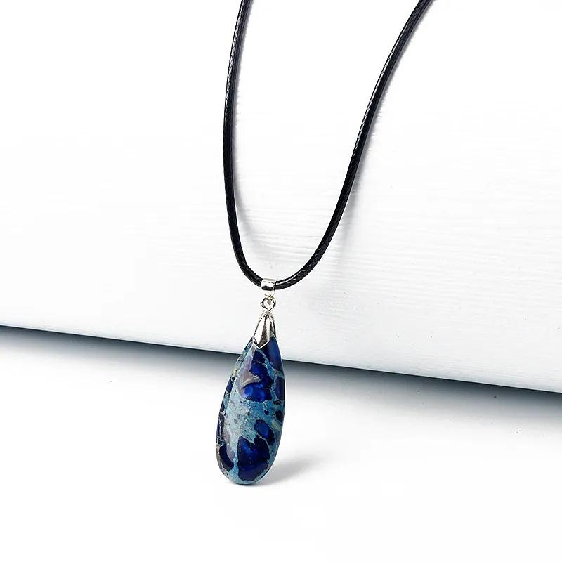 BLINGBAY женское ожерелье с подвеской из натуральной кожи, многоцветный кулон из воловьей кожи, ожерелье из веревки для девочек, вечерние, день рождения, рождественские украшения, подарок