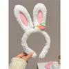 1 Hair Band Cute Large Rabbit Ears Hair Band for Women  Autumn and Winter New Plush Hair Card for Face Washing