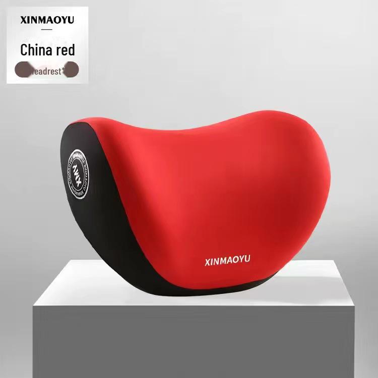 Подголовник автомобиля с эффектом памяти, поясничная поддержка, комплект - красная поясничная подушка