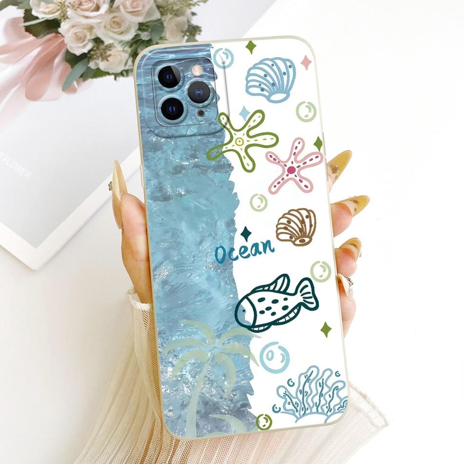 For iPhone 11 Pro Max Cute Cat Flower Cartoon Phone Case For iPhone11 11Pro 11ProMax Shockproof Soft Silicone Covers Bumpers