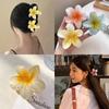 Летние заколки для волос с цветком плюмерии для женщин и девочек, милые заколки для волос, заколки с яйцом и цветком, аксессуары для волос для гавайской свадебной вечеринки