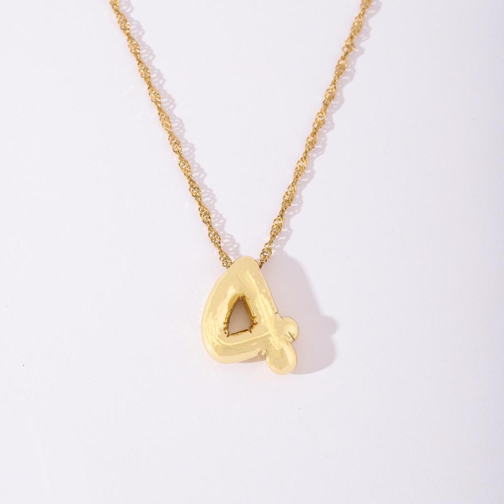 Ретро ожерелье с подвеской в виде цифры с гальваническим покрытием из 18-каратного золота
