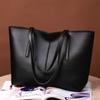 New Tote Bag Large-capacity Splicing Soft Leather Women's Bag Simple Casual Shoulder Bag Commuter Versatile Handbag