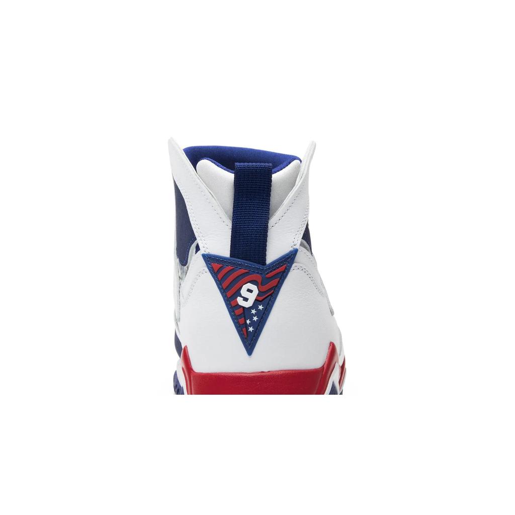 Air Jordan 7 Retro 'Tinker Alternate' (Unisex) White / Metallic Gold Coin-Deep Royal Blue-Fire Red-Lite Iron Ore Vintage Basketball Shoes