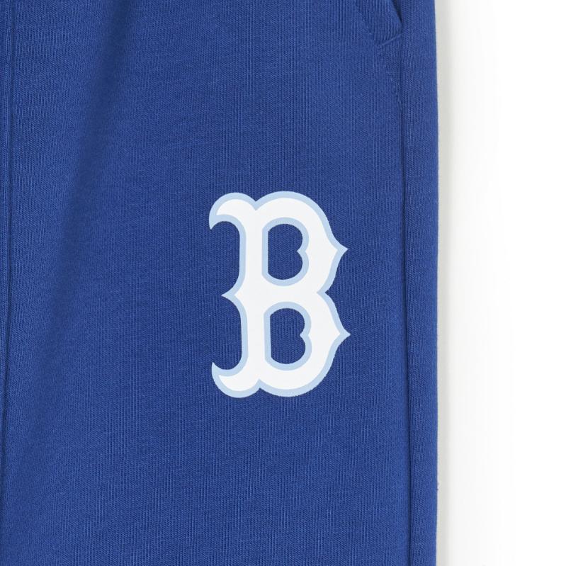 MLB SS24 Логотип Boston Red Sox Свободные прямые брюки на кулиске Повседневные брюки Женские брюки Темно-синий 3FPTV0541-43RBS