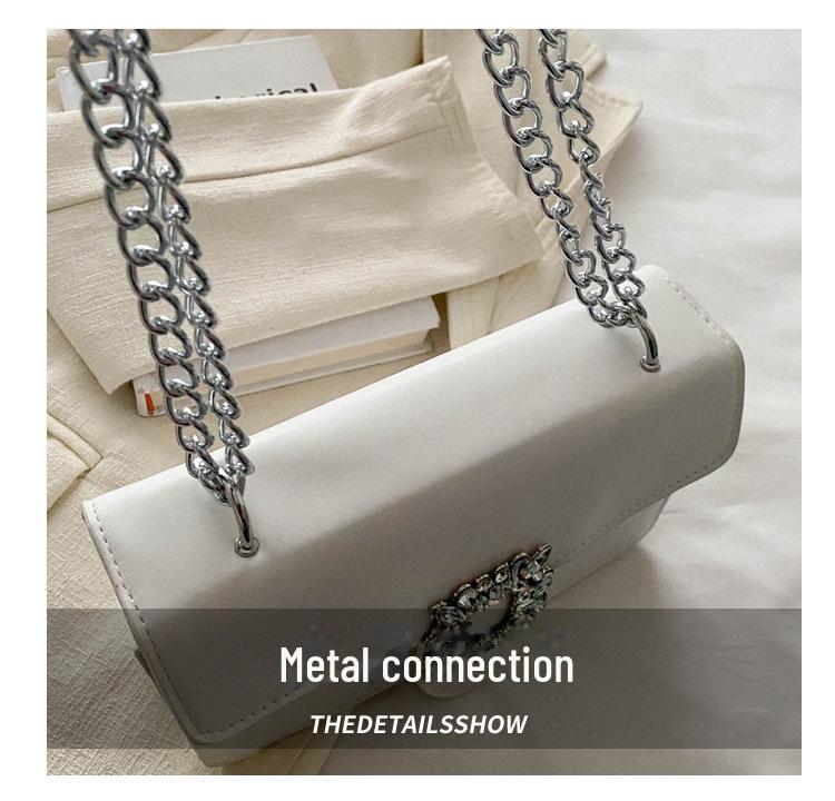 Женская мода 2025 года: Сумка-мессенджер в стиле вестерн с цепочкой и замком Diamond Lock