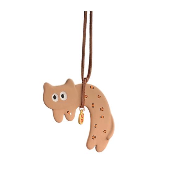 Милый кот, подвесное украшение для автомобиля с шнурком, легко устанавливается, ароматизатор, подвеска для зеркала заднего вида, подвеска для автомобильного зеркала