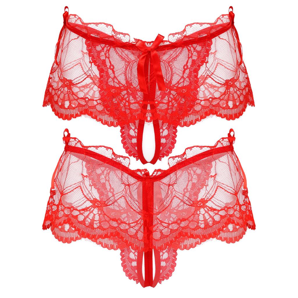 Мужские сетчатые прозрачные кружевные юбки, стринги-стринги, трусы с Т-образной спинкой и бантом, нижнее белье