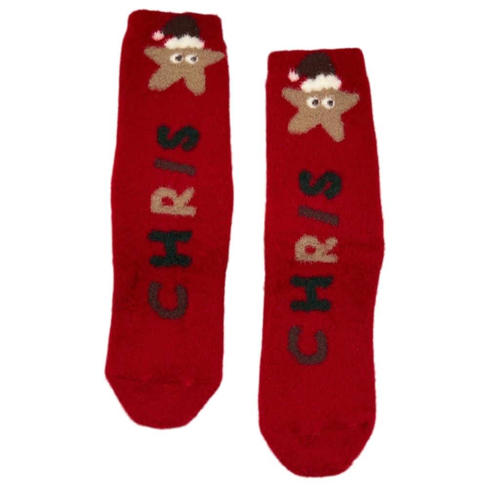 Snowman Christmas Thick Thermal Socks Christmas Tree Sleeping Slipper Socks Indoor