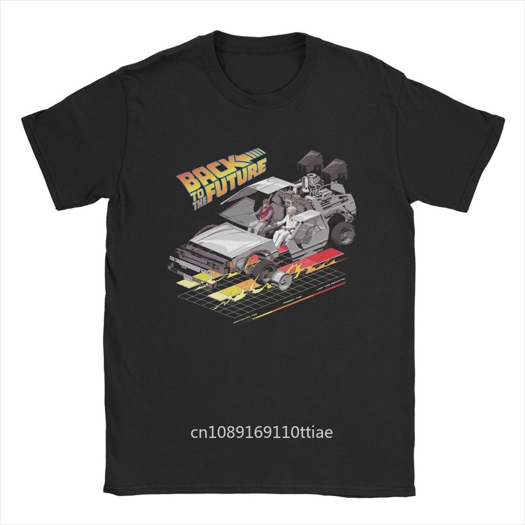 Funny Back To The Future Retro T-Shirts for Men Crew Neck Pure Cotton T Shirt Short Sleeve Tee Shirt Summer Clothing