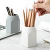 Силиконовый держатель для ручек, офисный школьный футляр для хранения, пластиковая коробка для ручек, настольный органайзер для карандашей, белый, серый настольный органайзер