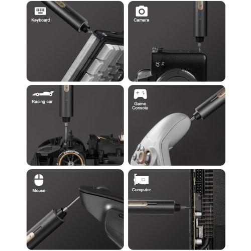 Fanttik E2 Ultra Cordless Mini Electric Screwdriver with 0.6 N.m 5-Level Precision Torque, 50 Magnetic Bits, 5/32 Inch Hex, Rechargeable, and Magnetic