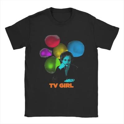 Мужская футболка Punk Tv Girl, 100% хлопок, винтажные футболки с коротким рукавом и круглым вырезом, футболка большого размера