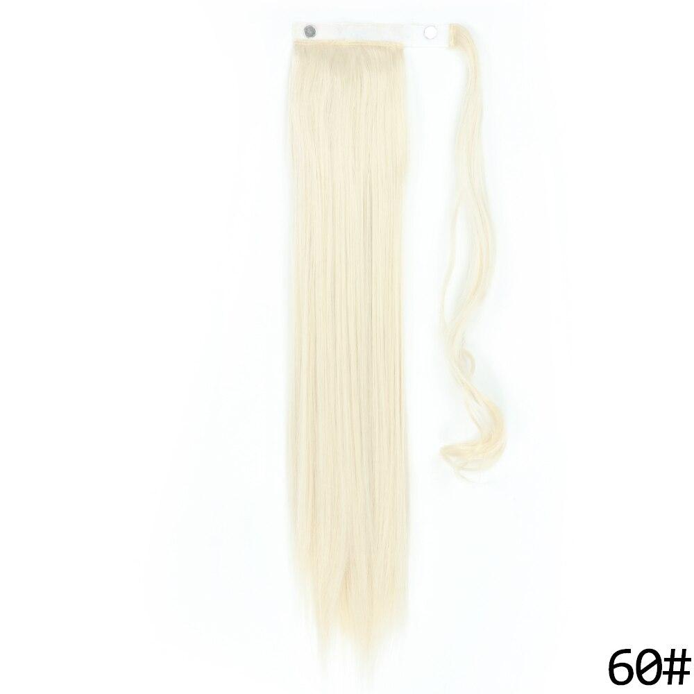 MERISIHAIR Women Long Straight Wrap Around Ponytail Synthetic Fiber Long Straight Wavy Hair Extensions Daily Wear
