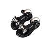 2024 New Summer Girls Sandals Fashion Kids Open-toe Bow Elegant Hook & Loop Children Casual Party Wedding Performance Shoes PU