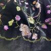 50см/100см*130см Бархатные жаккардовые ткани с вышивкой и цветочным узором черного цвета для шитья платья ципао
