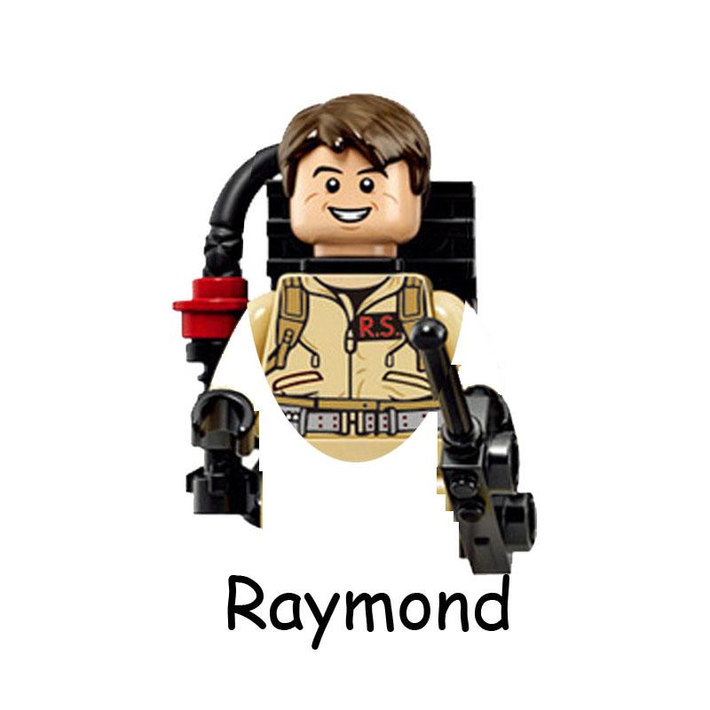 4Pcs/Set Classical Movie Stay Puft Raymond Stantz Peter Venkman Model Building Blocks Enlighten Toys For Children Christmas Gift