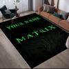 Custom Name,The Matrix Home Sofa Decoration for Living Room & Bedroom, Non‑Slip Play Flannel Floor Mat for Game Room