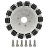 152mm Omni Wheel Rubber Aluminum Alloy 360 Degree Rotation Double Row Wheel for Mobile Robot Upgrade Black and Silver