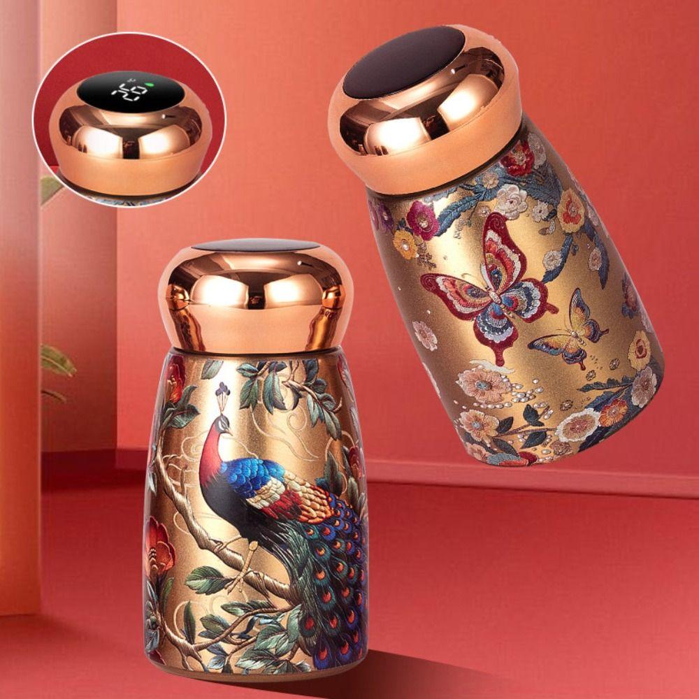 Creative Gift Stainless Steel Insulated Cup Leak Proof Portable Water Bottle Intelligent Temperature 230ml Coffee Mug Sports