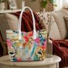 Fashion Floral Leopard Print Tote Bag Daily Use Portable Shopping Handbag for Women