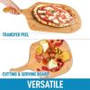 Smooth Long Handle Pizza Peel Nonstick Bamboo Pizza Cutting Board Wooden Pizza Paddle  Pizza
