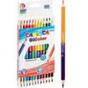 Crayons De Couleurs - Carioca - Bicolor - 12 Crayons - Multicouleur - Triangulaire