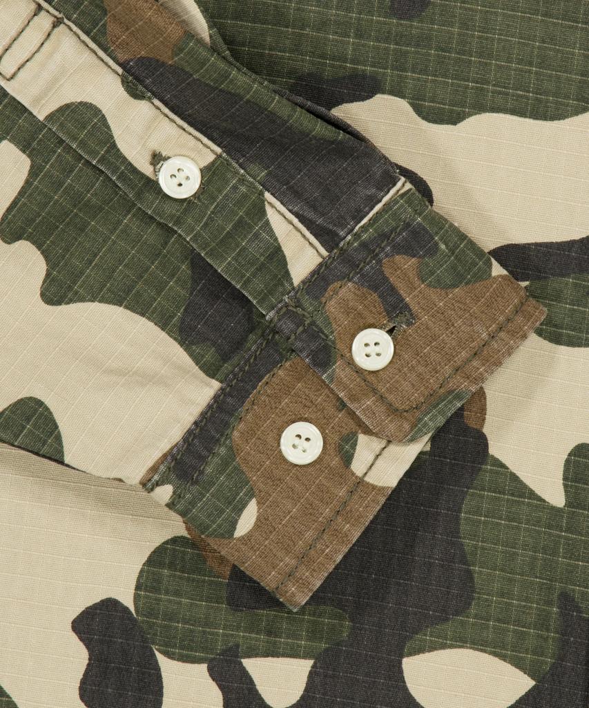 Винтажная стираная рубашка WKNDRS (Camo)