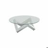 Table Basse Acier Verre Trempé DKD Home Decor 90x90x45 Cm