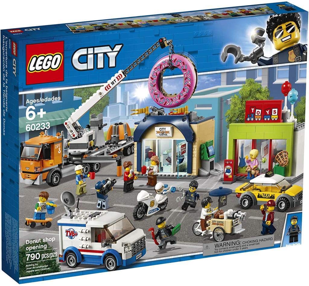 Гигантский автокран LEGO City в действии! Магазин пончиков Открытие 60233 Конструктор для мальчиков
