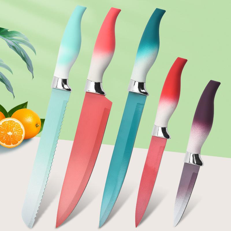 5 шт., наборы ножей, набор кухонных ножей, ножи шеф-повара, кухонный нож для нарезки хлеба, нож для нарезки фруктов, зубчатый нож для мяса