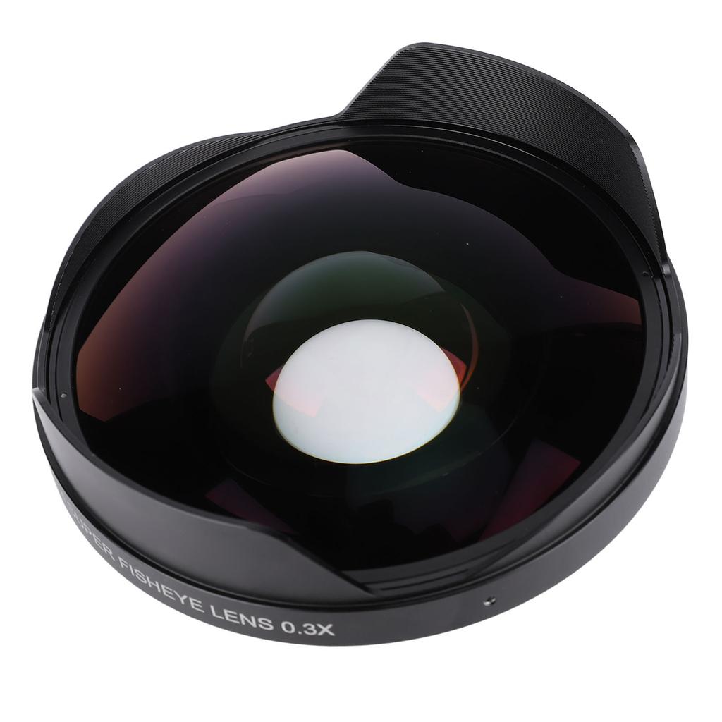 Объектив «рыбий глаз» 0,3X с резьбовым креплением 72 мм, большой глубиной резкости, широкоугольный объектив «рыбий глаз» с блендой для видеокамеры.