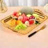 Декоративный поднос для фруктов, десертная тарелка, легко моется, изготовленная вручную, износостойкая, прямоугольная, сервировочная
