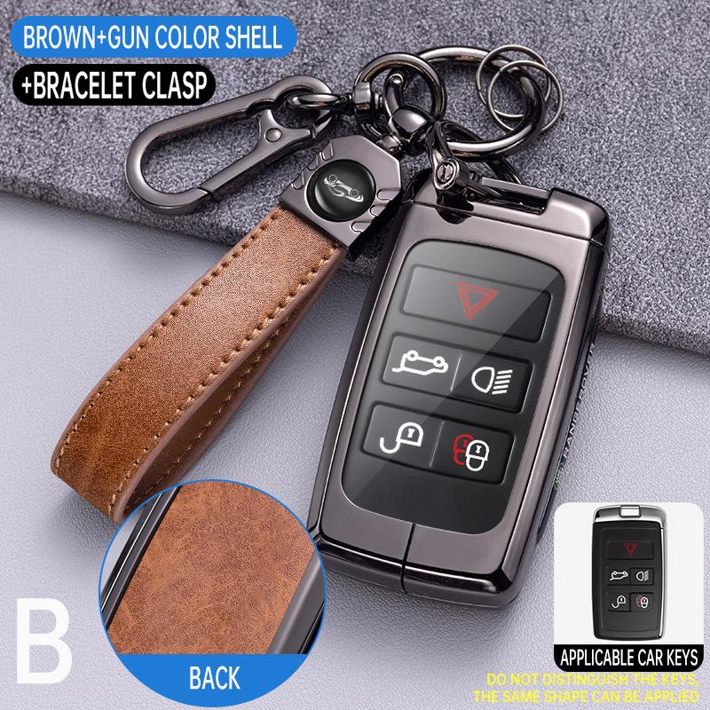 Zinc Alloy Car Key Case Cover Shell For Land Rover Range Rover Discovery Evoque Sport Velar For Jaguar XE E-Pace Accessories
